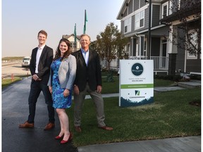 West Creek Developments' Jared Goldade, Kalida Goldade, and Bravin Goldade, in Cornerbrook.