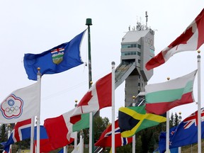 The Olympic displays at Winsport in Calgary on Wednesday September 12, 2018.