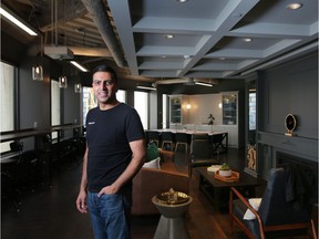 Irfhan Rawji, founder and CEO of MobSquad, a new Canadian technology company, poses at its offices in Calgary October 4.