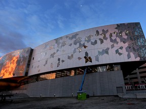 Sunrise over the new Central Library in Calgary, on Tuesday October 30, 2018. Leah Hennel/Postmedia