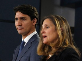 Prime Minister Justin Trudeau and Minister of Foreign Affairs Chrystia Freeland.