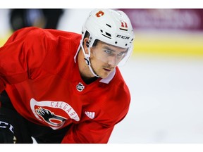 Calgary Flames Mikael Backlund during practice on Monday, October 1, 2018. Al Charest/Postmedia