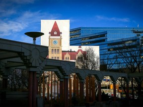 Olympic Plaza in downtown Calgary on Friday, October 26, 2018. The federal cabinet has authorized Olympic spending of up to $1.75 billion for Calgaryís 2026 Olympics, if the city bids for the Games and wins. Al Charest/Postmedia