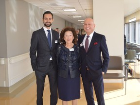 Pictured at the naming of the Zivot Limb Preservation Centre in honour of the donor, Dr. Mark Zivot (right), are proud family members Harrison Zivot and Rose Zivot.