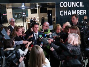 City of Calgary councillor and Chairman of the Calgary Olympic Bid Committee Evan Wooley announced the committee was recommending that Calgary abandon a bid for the 2026 Winter Olympics on Tuesday October 30, 2018.  Gavin Young/Postmedia