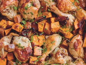 Celebration Chicken with Sweet Potatoes and Dates from Now & Again by Julia Turshen.