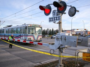 Calgary police investigate after a six-year-old girl was fatally struck by a CTrain on Monday, Oct. 15, 2018 near the Somerset-Bridlewood LRT station.