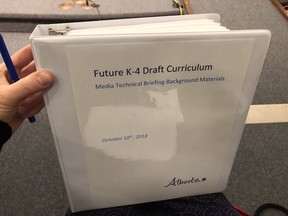 The draft K-4 curriculum.