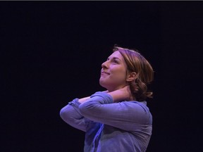 Jenna-Lee Hyde in Burnt Thicket Theatre's production of Every Brilliant Thing, photo by Dave Stobbe. ORG XMIT: SK