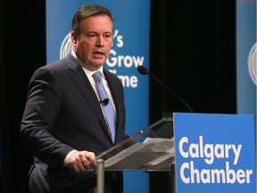 UCP Leader Jason Kenney speaks at a Calgary Chamber of Commerce luncheon at the Hyatt Regency in Calgary on Tuesday, Oct. 9, 2018.