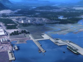 Rendering of the proposed LNG Canada project in northern B.C.