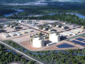 Rendering of the proposed LNG Canada project in northern B.C.