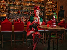 Makina Labrecque, bar manager at Proof in Calgary, which is doing a special Christmas transformation in their bar called Miracle on First. Leah Hennel/Postmedia