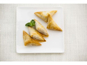 Holiday Phyllo Triangles for ATCO Blue Flame Kitchen for Dec. 5, 2018; image supplied by ATCO Blue Flame Kitchen