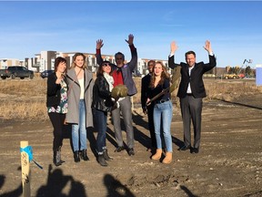 Buyers, builders and developers celebrate the ground-breaking for August, by Avi Urban, a 114-unit mixed use project in University District.