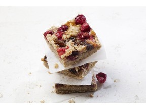 Butterscotch Cranberry Squares for ATCO Blue Flame Kitchen for Nov. 21, 2018; image supplied by ATCO Blue Flame Kitchen