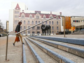 The steps to Calgary's Municipal Building.