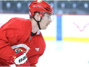 Calgary Flames Sam Bennett skates during an optional practice in Calgary on Friday, November 2, 2018. Jim Wells/Postmedia