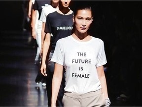 At least this feminist 
T-shirt is spelled correctly.