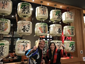 Kinjo Sushi & Grill owner Peter Kinjo and president Yukiko Kaizuka at newly opened Kinjo Westhills.