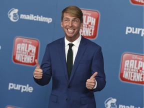 Jack McBrayer arrives at the Los Angeles premiere of "Ralph Breaks the Internet" at El Capitan Theatre on Monday, Nov. 5, 2018.