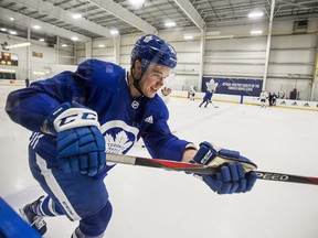 Andrew Nielsen during a Toronto Maple Leafs summer skate at the MasterCard Centre in Toronto, Ont. Wednesday August 29, 2018. Ernest Doroszuk/Toronto Sun/Postmedia