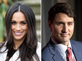 Meghan Markle and Justin Trudeau.