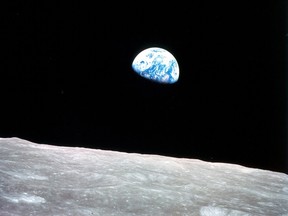 This view of the rising Earth greeted the Apollo 8 astronauts as they came from behind the Moon on Dec. 29, 1968. NASA administrator Jim Bridenstine says he wants to see Canadian astronauts walking on the moon before long.