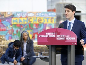 Prime Minister Justin Trudeau during an affordable housing announcement in Calgary, on Thursday Nov. 22, 2018.
