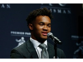 Kyler Murray of Oklahoma speaks at the press conference for the 2018 Heisman Trophy Presentation on Dec. 8 in New York City.