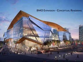 Artist rendering of proposed expansion of the BMO Centre. The facility would nearly double in size to one million square feet.
