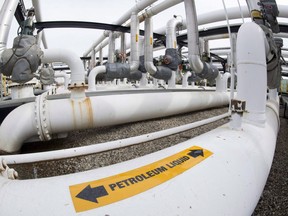 A Vancouver-based environment charity is readying itself to go back to court if -- or they believe when -- the federal government reapproves the Trans Mountain pipeline expansion next year. Pipes are seen at the Kinder Morgan Trans Mountain facility in Edmonton, Thursday, April 6, 2017.