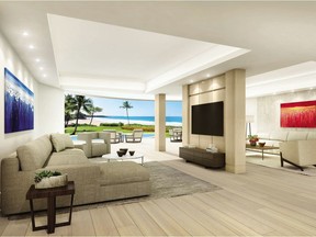 A living room at Hapuna Estates.