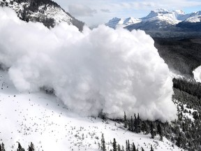 File photo of a controlled avalanche.