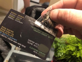 The dealer dubbing himself Medi Man has been handing out samples of cannabis bud in a tiny baggie stapled to a business card offering various grades of pot and its derivatives including edibles to store customers.