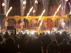 Despite bone chilling temperatures a year ago, hundreds of people showed up in Olympic Plaza to ring in 2018. Tonight's forecast is considerably more favourable, with a low of -10C.