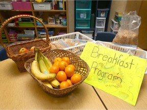 A food program at St. Mark Elementary School in northeast Calgary is funded by The Samaritan Club of Calgary. Jim Wells/Postmedia