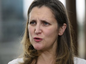 Minister of Foreign Affairs Chrystia Freeland. Freeland says Canada's ambassador in Beijing has briefed the Chinese foreign ministry on the arrest of the Chinese telecommunications executive who was arrested in Vancouver.