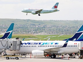 Planes at Calgary International Airport.