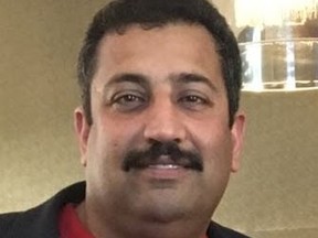 Lalit Sethi, 44, died on Monday, Dec. 3, 2018, after being crushed by a truck at a Bison Transport truck yard in Calgary, Alta. A GoFundMe campaign has been launched for his wife and two kids. (submitted)
