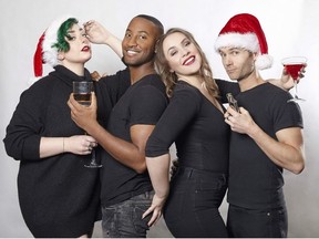 Madeleine Suddaby, Tenaj Williams, Justine Westby and Scott Olynek in Naughty But Nice by Forte Musical Theatre.
