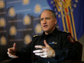 Interim Calgary police chief Steve Barlow speaks with Postmedia during a year-end interview.