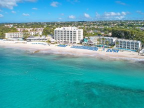 The quiet bay in front of the Sea Breeze Beach House in Barbados is perfect for swimming and boogie boarding. Courtesy Sea Breeze Beach House