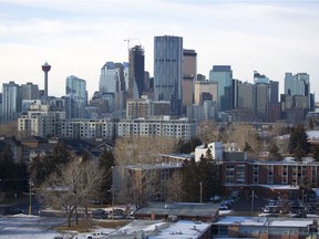 A view of downtown Calgary from Bridgeland on Thursday, Jan. 3, 2019.