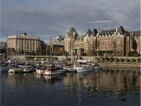 The Fairmont Empress Hotel at the Inner Harbour in downtown Victoria is shown on in this file photo.