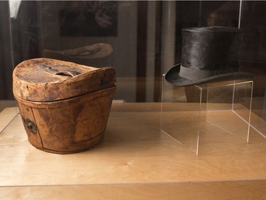 A top hat belonging to Sir James Lougheed is  displayed in the new national First World War exhibit at the Lougheed House in Calgary, on Tuesday January 22, 2019. Leah Hennel/Postmedia