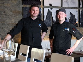 Stephen Deere (L) owner and Chef Dustin Schafer pose at Modern Steak in Calgary on Thursday, January 3, 2019. Jim Wells/Postmedia