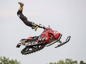 Freestyle snowmobilers will perform high-flying tricks at CBK-X Blitzville, a Family Day event in Cranbrook.
