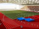 A rendering of the multi-sport field house proposed by CMFS during Calgary's Olympic bid.