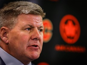 Calgary Flames head coach Bill Peters.